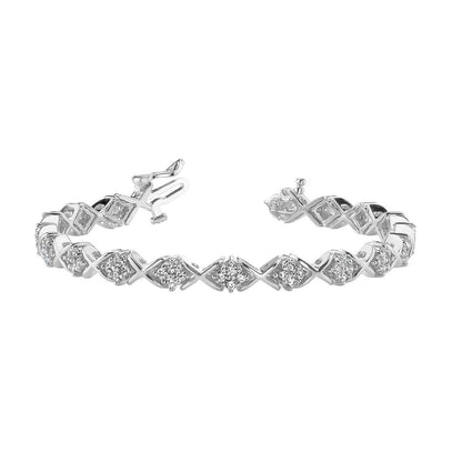 7.20 Ct Brilliant Cut Gorgeous Diamonds Tennis Bracelet White Gold Tennis Bracelet
