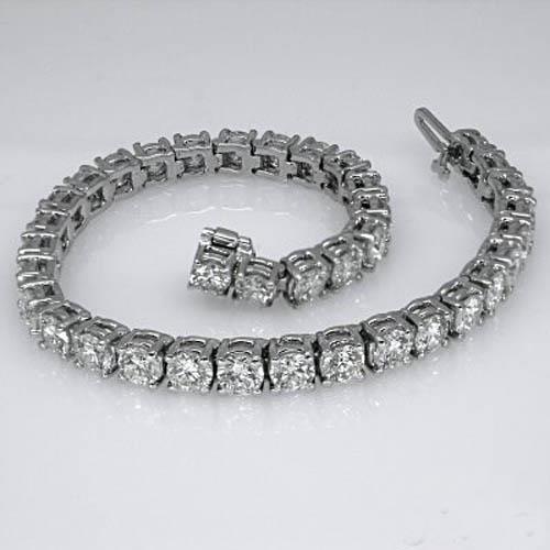 9.25 Carats Round Cut Diamond Lady Tennis Bracelet White Gold Fine Tennis Bracelet