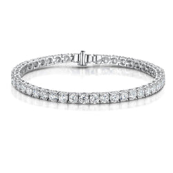 8.40 Ct Sparkling Brilliant Cut Lab Grown Diamonds Tennis Bracelet White Gold