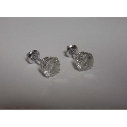 7.60 Ct. Round Cut Diamonds Stud Earring Big Diamonds Platinum Earring