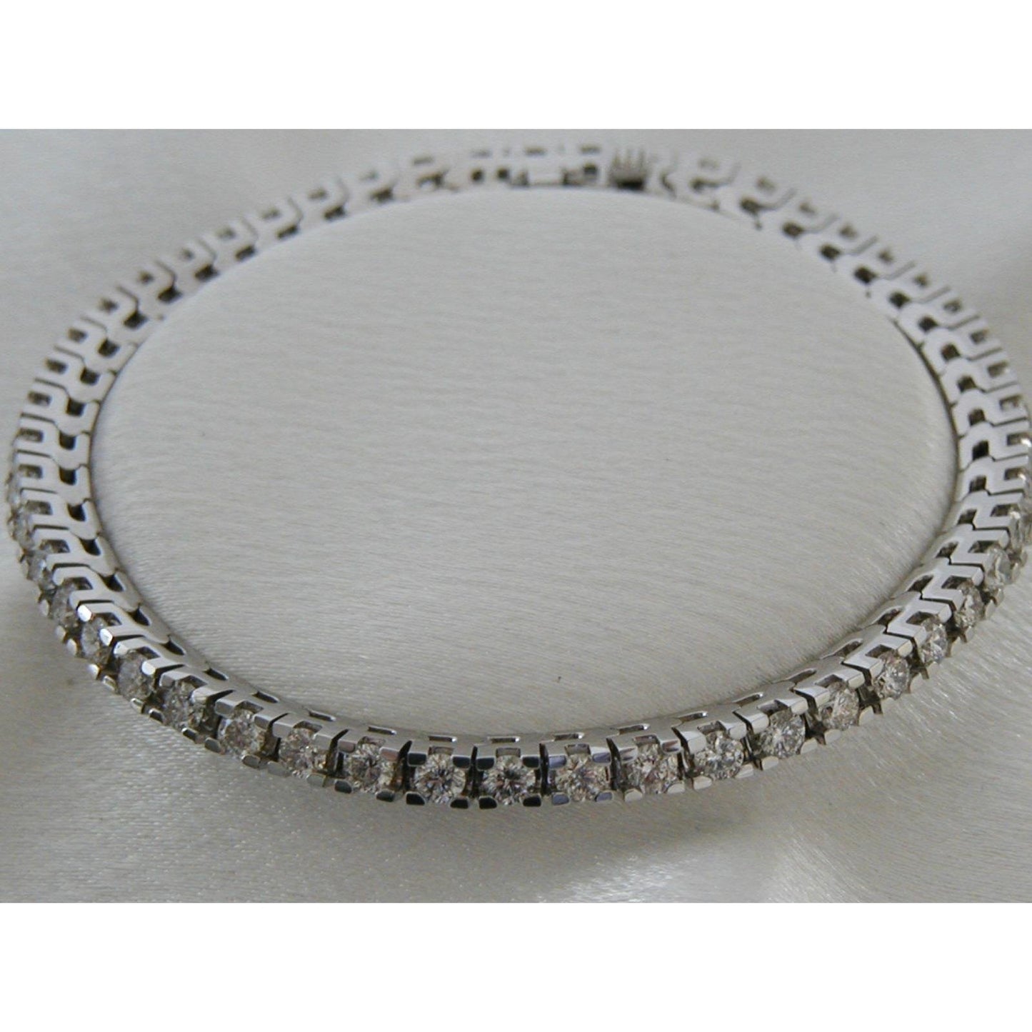 7 Carats Sparkling Round Cut Lab Grown Diamond Tennis Bracelet White Gold 10K