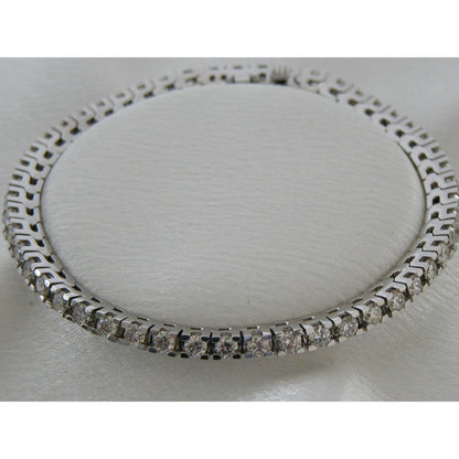 7 Carats Sparkling Round Cut Lab Grown Diamond Tennis Bracelet White Gold 10K
