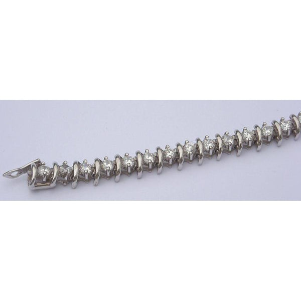 4.50 Carat Diamond Tennis Bracelet Jewelry Antique Style S Link