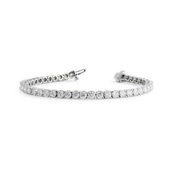 8.40 Carats Brilliant Cut Natural Earth Mined Diamonds Tennis Bracelet White Gold
