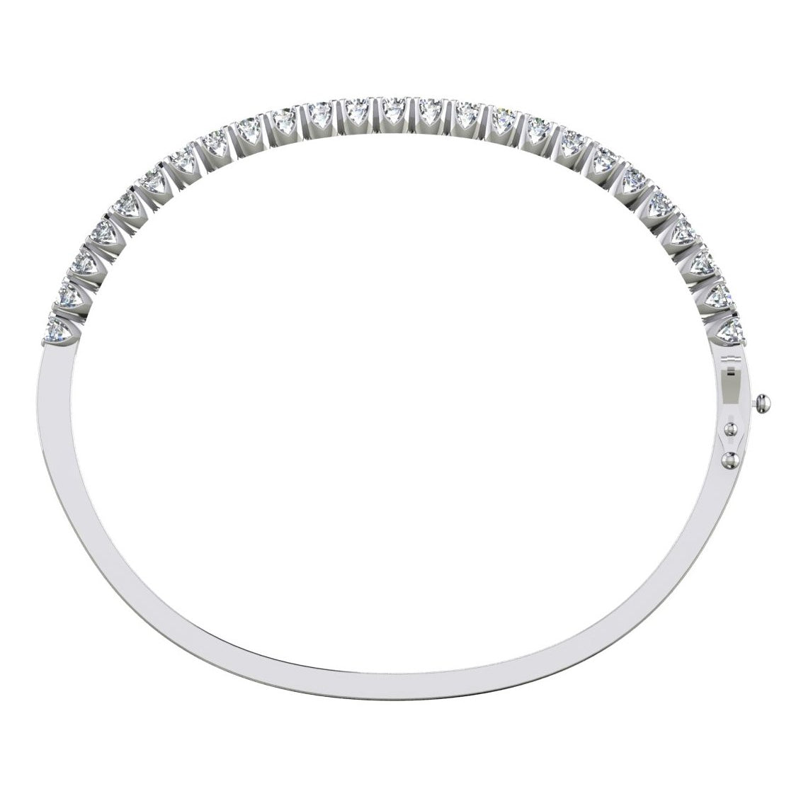 14K White Gold Bangle