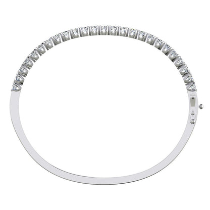 14K White Gold Bangle
