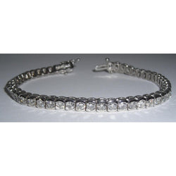 Real  9.60 Carat Diamonds Tennis Bracelet Bezel Set Jewelry