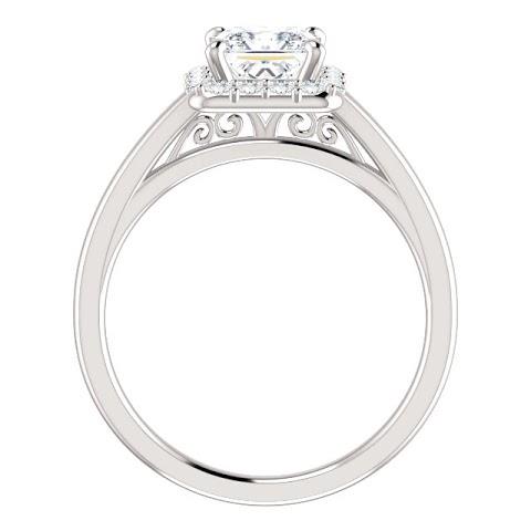 2.25 Carats Halo Princess Round Diamond Anniversary Ring Halo Ring