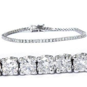 8.80 Ct Ladies Round Cut Diamonds Tennis Bracelet White Gold Tennis Bracelet