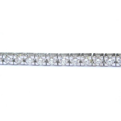 8 Carat Round Lab Grown Diamond Bracelet Solid White Gold Jewelry 10K