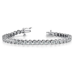 8 Ct Round Brilliant Cut Lab Grown Diamonds Bracelet White Gold