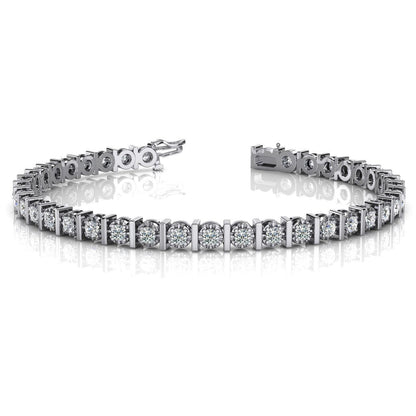 8 Ct Round Cut Prong Illusion Set Lab Grown Diamonds Tennis Bracelet
