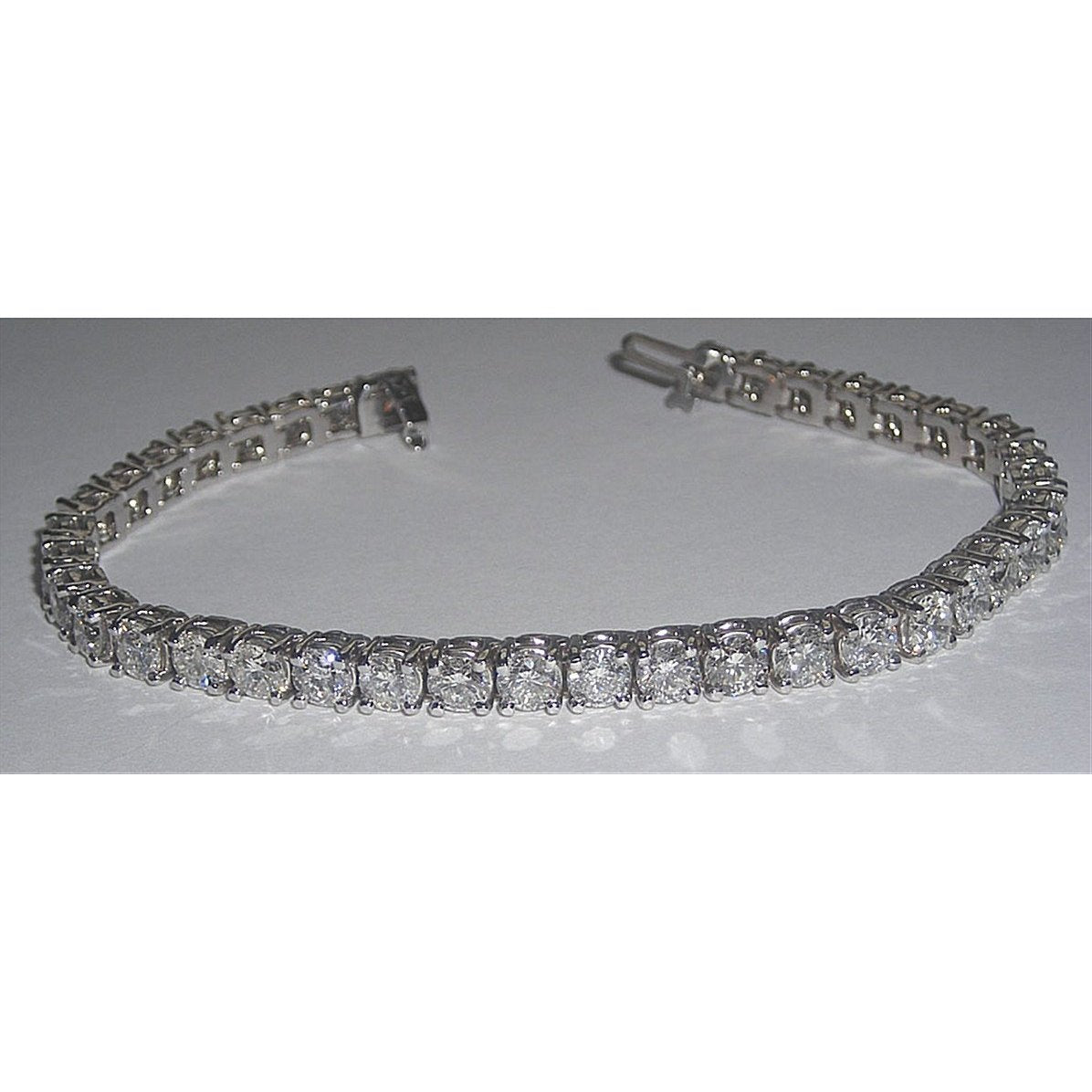 9 Carats Diamond Tennis Bracelet Vs Jewelry Hand Solid White Gold Tennis Bracelet