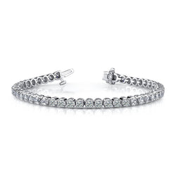 6.90 Carats Round Cut Lab Grown Diamonds Prong Set Tennis Bracelet