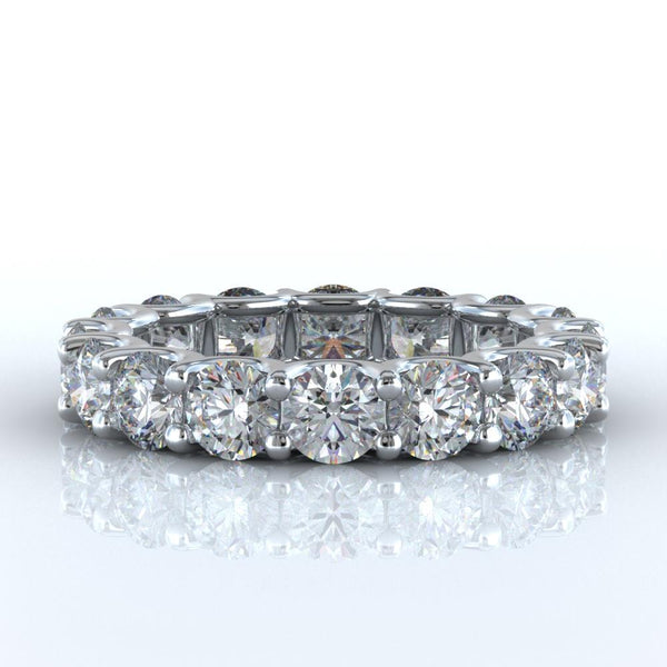 9 Carats Round Diamond Eternity Wedding Band White Gold Lady Jewelry Eternity Band