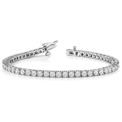 9.90 Carats Round Sparkling Lab Grown Diamonds Tennis Bracelet