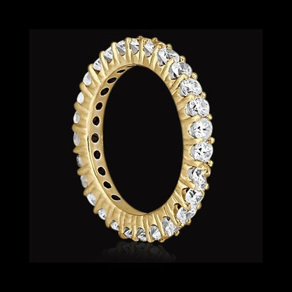 Eternity Band 3.25 Ct Round Diamond Eternity 14K Yellow Gold