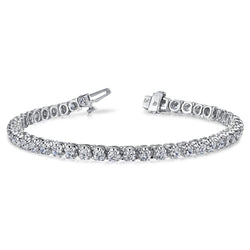 9 Carats Prong Set Lab Grown Diamonds Women Tennis Bracelet White Gold 10K