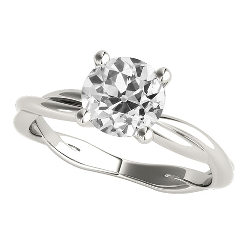 New Style Solitaire Old Miner Round Diamond Ring