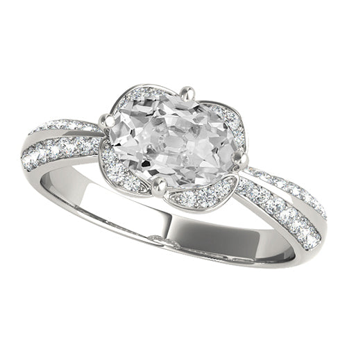 Halo Ring With Accents Old Miner Diamond