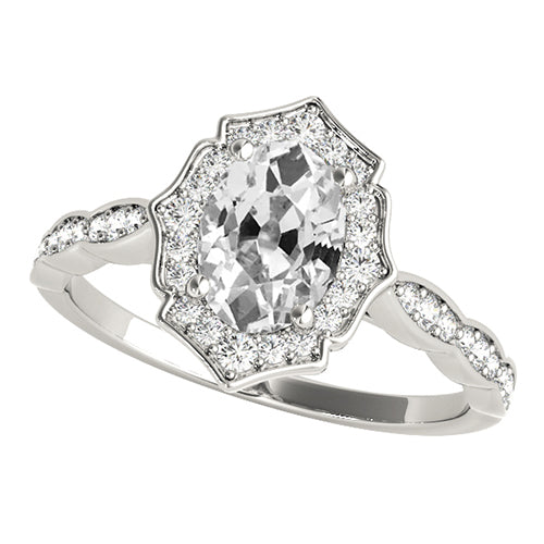natural round diamond 5ct ring front view