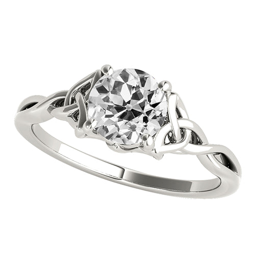 New Style Ladies Solitaire Ring Old Miner Diamond