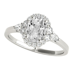 Natural Diamond Ring 4.50ct - White Gold 14K
