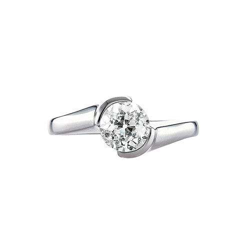  Lady’s Fancy Wedding Engagement White Gold Diamond Solitaire Ring 