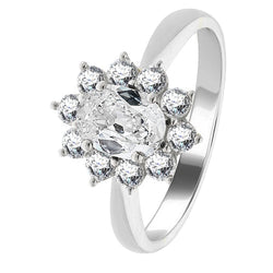 Natural Diamond Ring 4.25ct - White Gold 14K