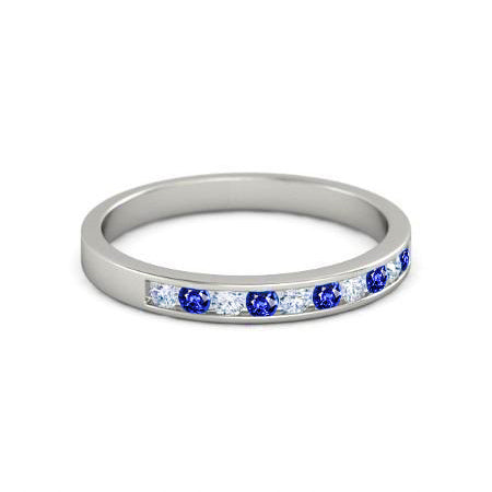 Products Anniversary Diamond Band 1 Carat Ceylon Sapphire Jewelry