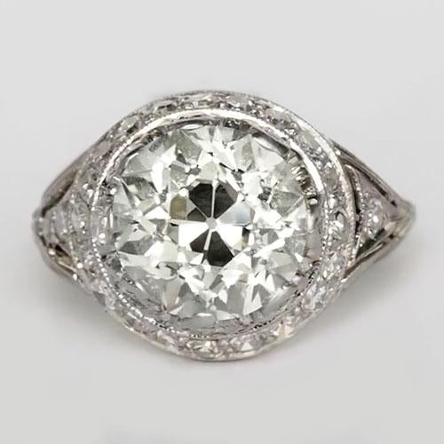 Anniversary Halo Ring Round Old Miner