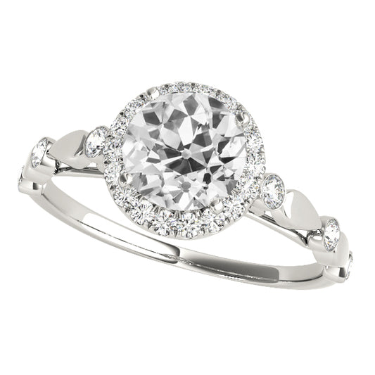 natural round diamond 4.25ct ring front view