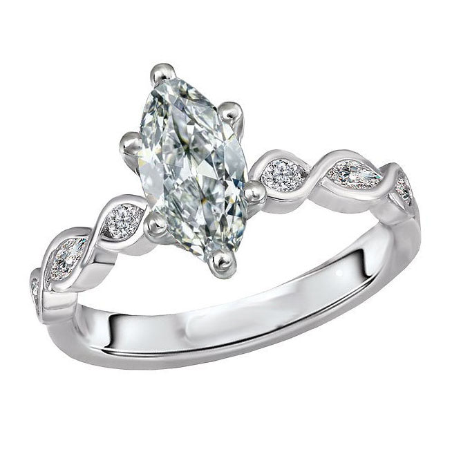 natural round diamond 3.50ct ring front view