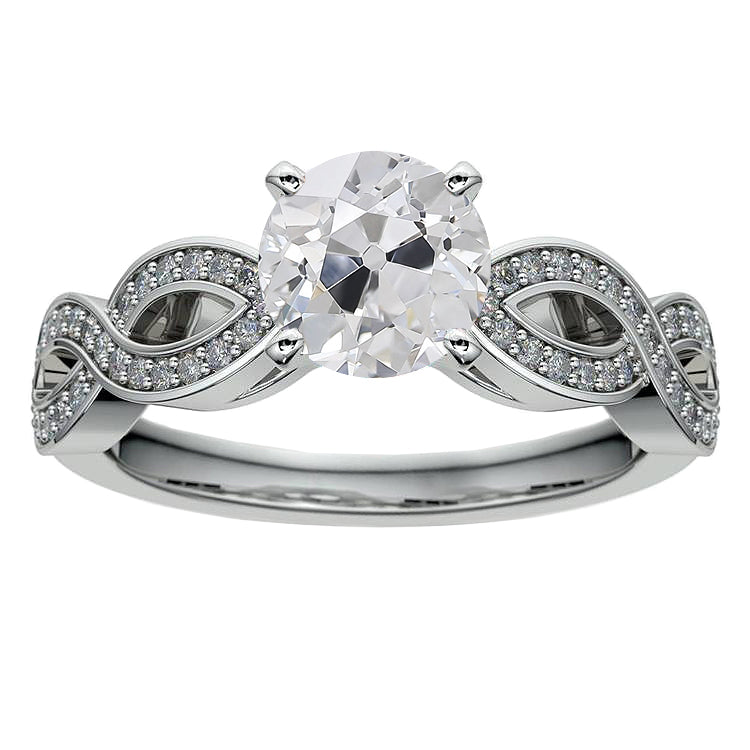 Antique style old Anniversary Miner Diamond Ring