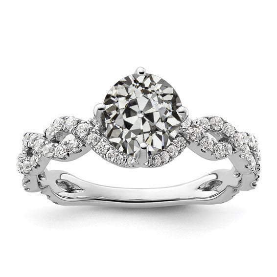 Anniversary Ring Old Mine Cut Diamond