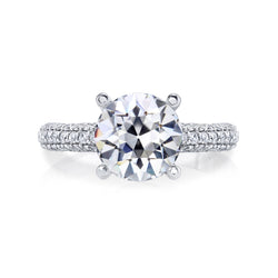 Genuine   Anniversary Ring Round Old Cut Diamond Gold Ladies Jewelry 5.50 Carats