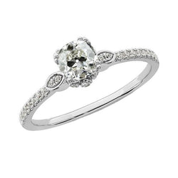 Genuine   Anniversary Ring With Accents Round Old European Diamond 2.50 Carats