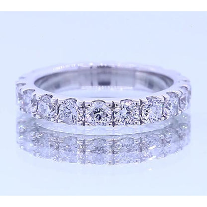 Anniversary Band Round Natural Earth Mined Diamond White Gold Jewelry 3.50 Carats