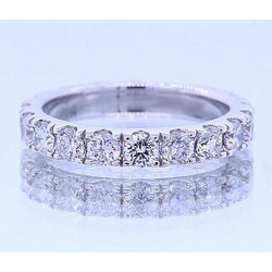 Anniversary Band Round Natural Earth Mined Diamond White Gold Jewelry 3.50 Carats