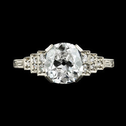 Natural Diamond Ring 3.50ct - White Gold 14K