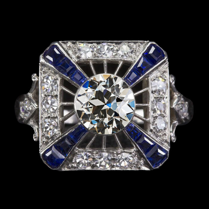 natural round diamond 4ct ring front view