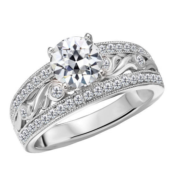 natural round diamond 4.50ct ring front view