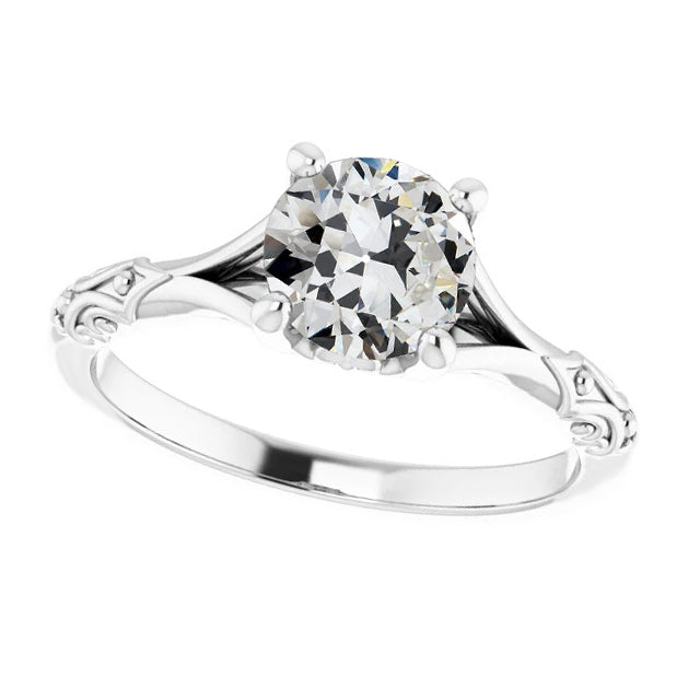 Princess Cut Style White Elegant Woman's Solitaire Diamond Ring 