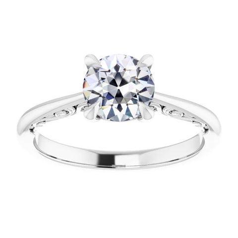 Solitaire Ring Old Miner Cut Diamond