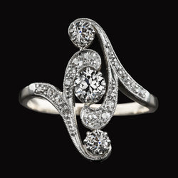 Genuine   Antique Style Wedding Round Old Mine Cut Diamond Ring 2.75 Carats