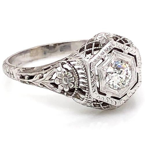 Art Nouveau Jewelry New Diamond Engagement Ring 1 Carat Filigree