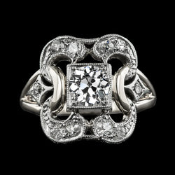 Art Nouveau Jewelry New Old Cut Natural Earth Mined Diamond Wedding Ring Milgrain