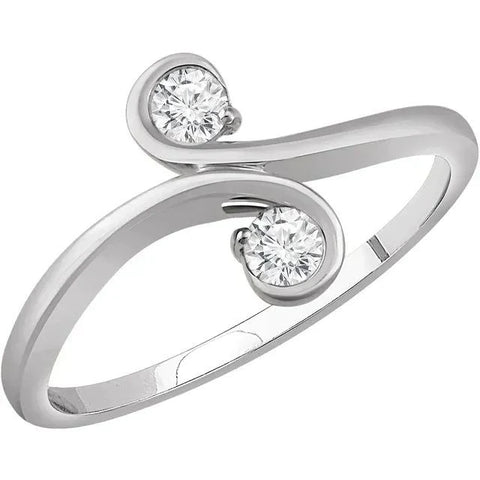 Art Nouveau Jewelry New Toi et Moi Two-Stone Diamond Ring