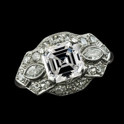 Asscher & Marquise Old Miner Diamond Wedding Ring 6.50 Carats