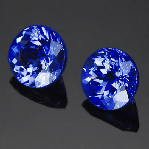 Products Tanzanite Round Loose Stone Pair 8 Carats 